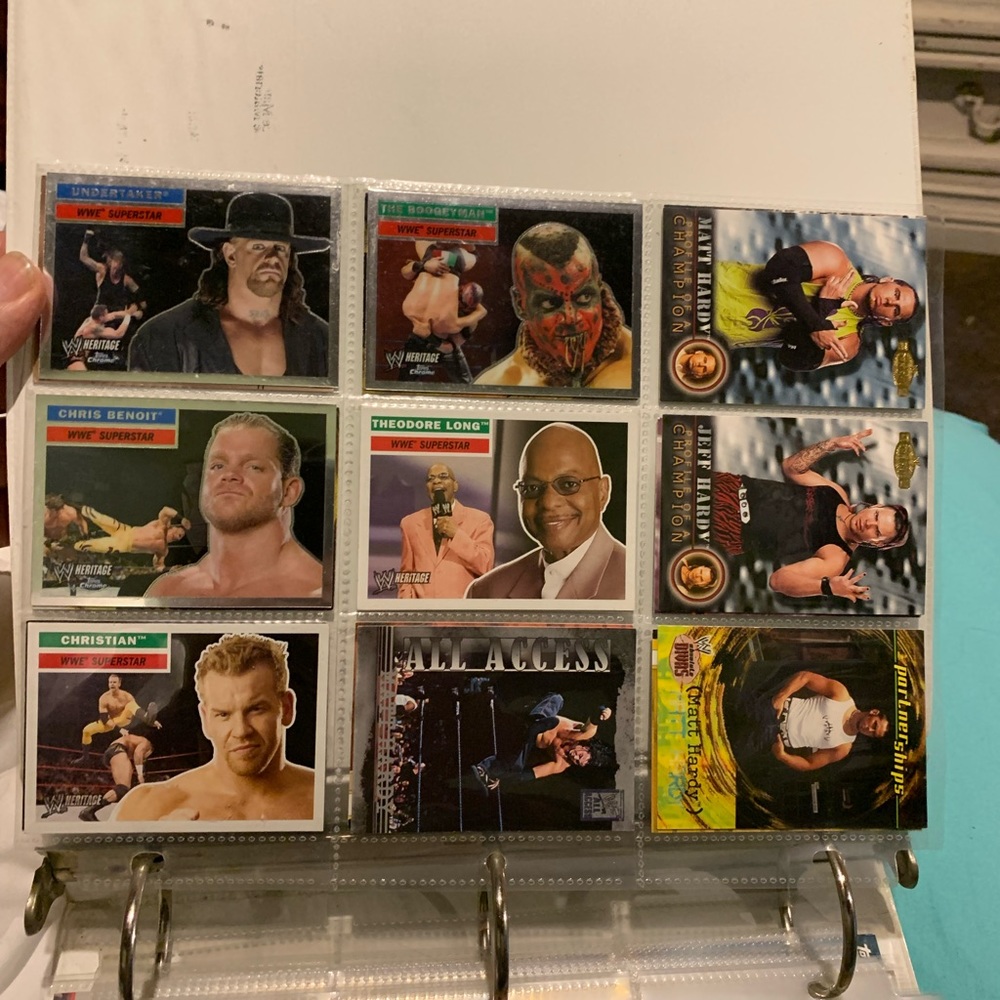 Bunch of different collectible cards Wrestling